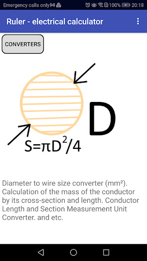 Electrical calculator Screen 3