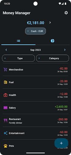 Expense Manager Screen 2