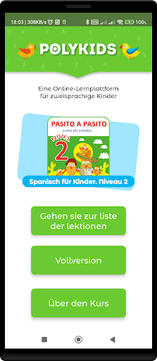 Android application Spanisch für Kinder. Niveau 2 screenshort