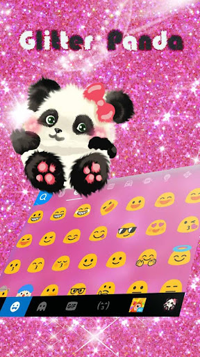 Hot Pink Panda keyboard Theme 6.0.1115_8 screenshots 2