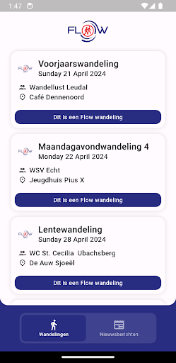 Android application Flow Wandel Agenda screenshort