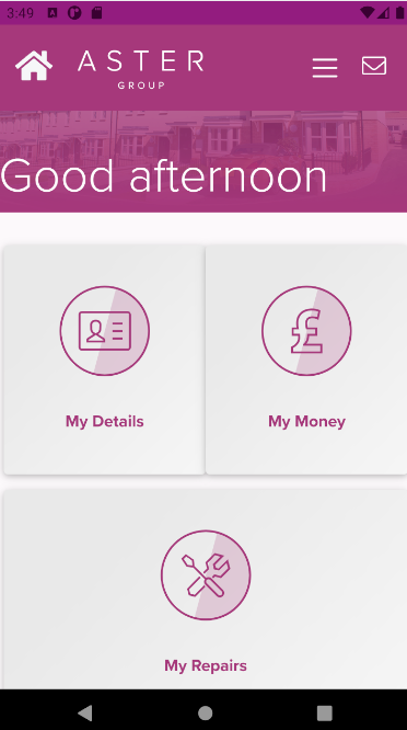 MyAster Screen 1