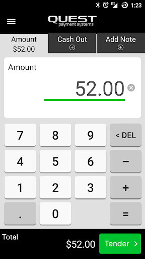 Android application Quest mPOS with NAB screenshort
