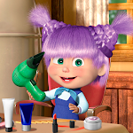 Cover Image of Tải xuống Masha and the Bear: Salon Game  APK