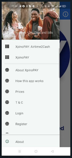XpinoPAY: Airtime to Cash Screen 2