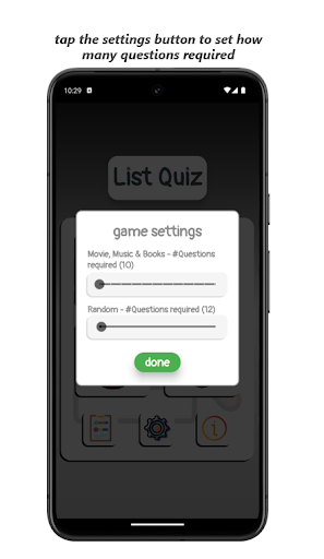 List Quiz Screen 2