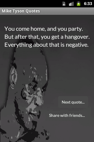 Android application Mike Tyson Quotes screenshort