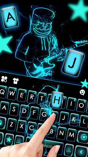 Neon DJ Music Keyboard Backgro Screen 2