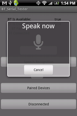 Bluetooth Serial Tester Screen 3