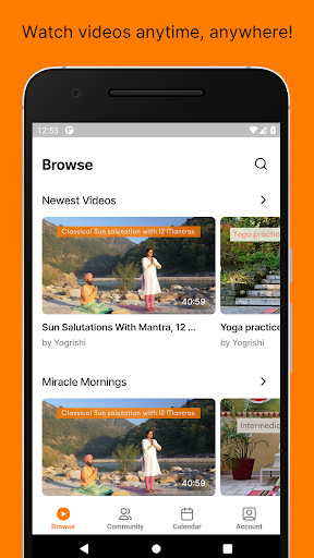 Android application Akhanda Yoga Online screenshort