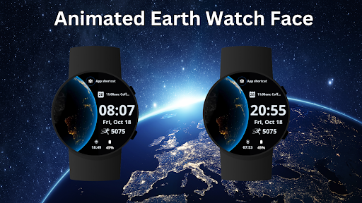 Animated Earth Watch Face screenshot 1