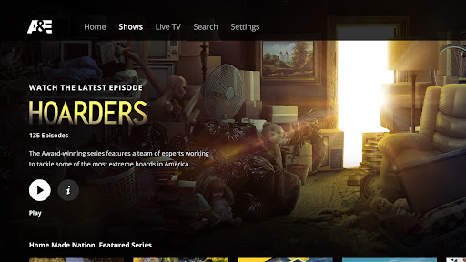 Screenshot of A&E: TV Shows That Matter