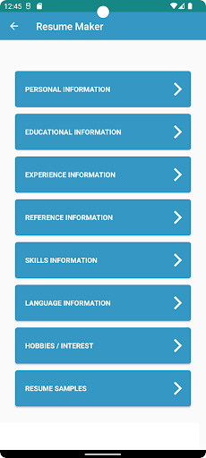 Resume Maker - CV Maker Screen 2