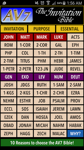 Android application AV7 Bible App screenshort
