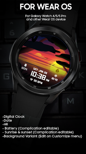 Android application Sunset Landscape screenshort