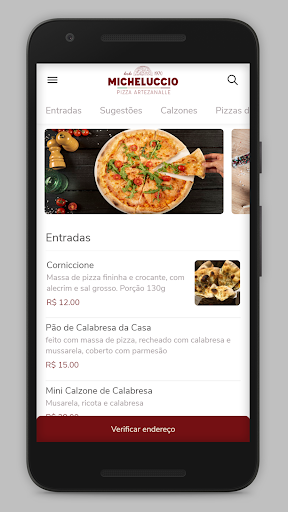 Android application Micheluccio Pizzaria screenshort