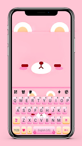 Android application Pink Cute Bear Theme screenshort