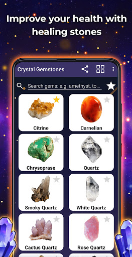 Stones and Crystals - Guide Screen 3