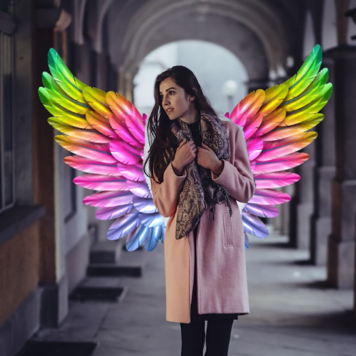 Neon Photo Editor: Angel Wings
