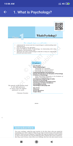 Class 11 Psychology NCERT Book Screen 3