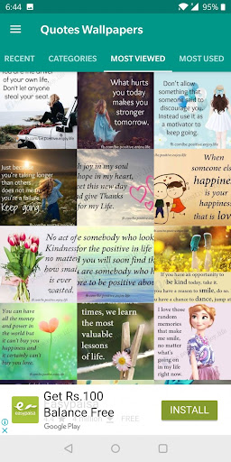 Motivational Quotes Screen 3