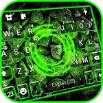 Cover Image of ดาวน์โหลด Green Neon Stones Keyboard Bac  APK