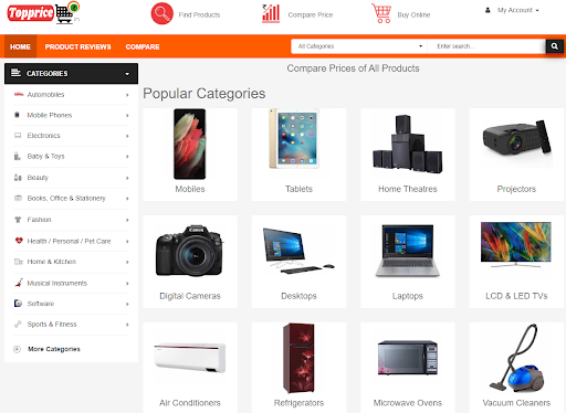 Android application Topprice - Price Comparison screenshort