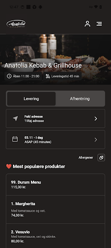 Vista previa de la aplicación