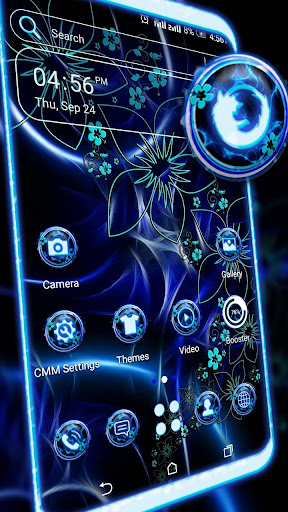 Android application Dark Blue Fractal Launcher screenshort