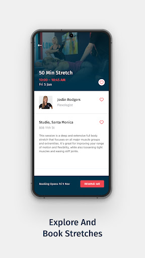 Screenshot of StretchLab