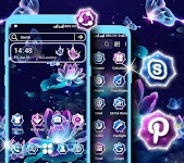 screenshot of Neon Lotus Launcher Theme