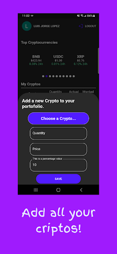 Crypto WarnMe Screen 3