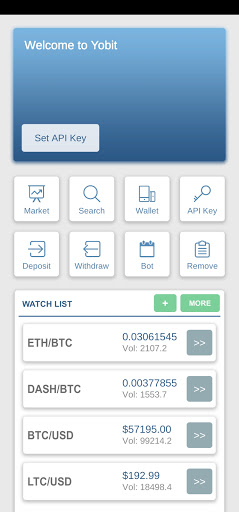 Yobit Mobile Client