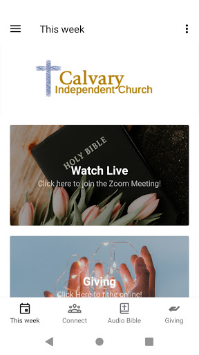 Android application Calvary Independent Church screenshort