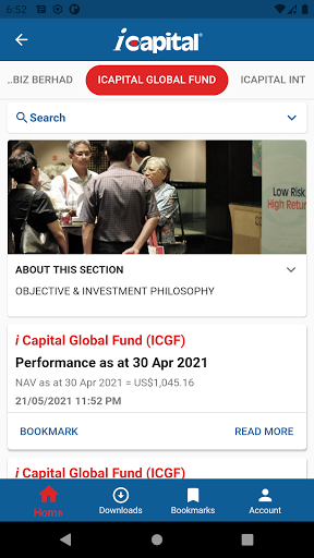 iCapital App Screen 2