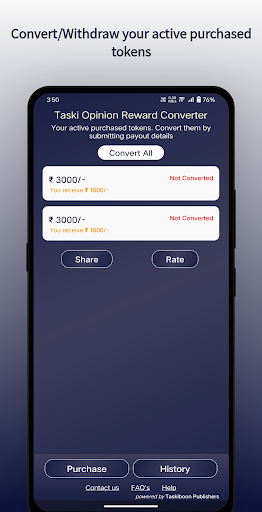 Taski Opinion Reward Converter Screenshot 4 - AppWisp.com