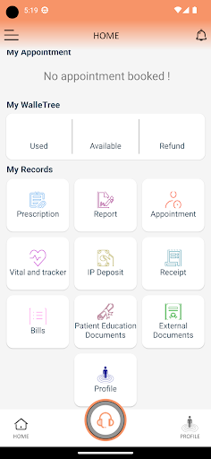 Sitaram Bhartia Patient Portal Screen 3