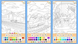Train game: coloring book.