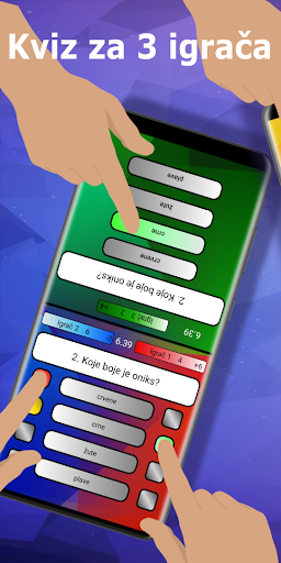 Android application Kviz za 3 & 4 igrača screenshort