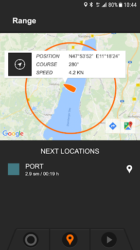 Torqeedo TorqTrac App Screen 2