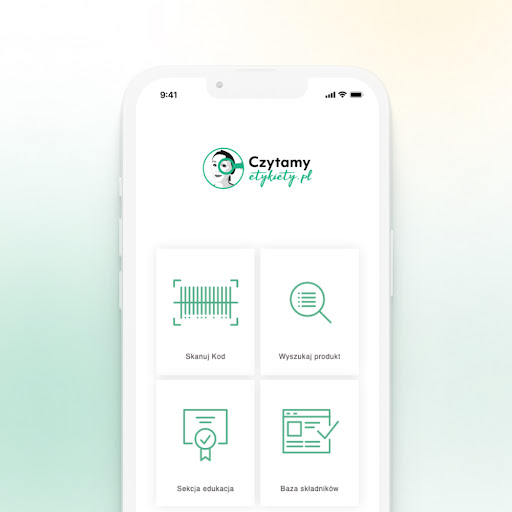 Android application Czytamy Etykiety screenshort