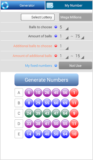 Multi Lotto Generator Screen 3