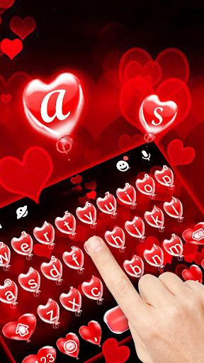 Red Balloon Hearts Theme Screen 2