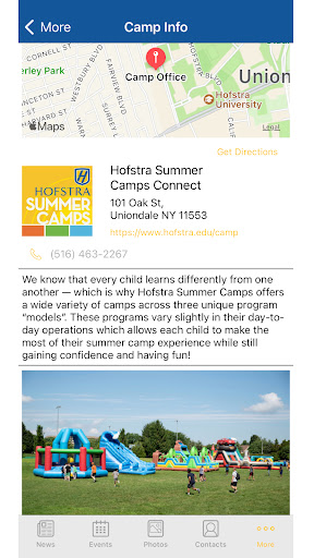Android application Hofstra Summer Camps Connect screenshort
