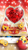 screenshot of Gold Red Lux Heart Theme