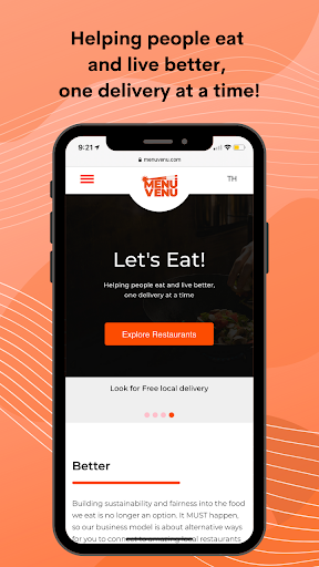Android application MENUVENU - ORDER, EAT, SAVE screenshort
