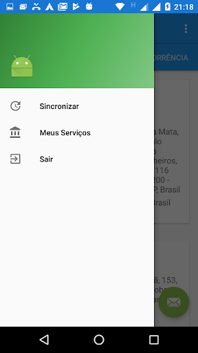 APP do Condutor - Bluemap Screen 2
