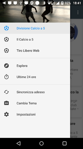 Android application Calcio a 5 Notizie screenshort