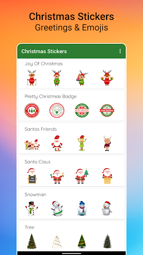 Android application Christmas Stickers WASticker screenshort