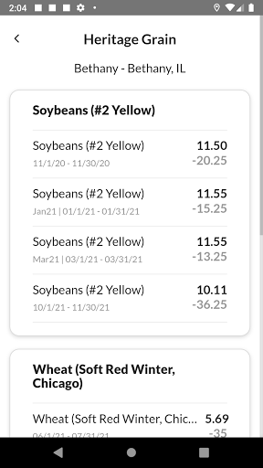 Screenshot of Heritage Grain Cooperative